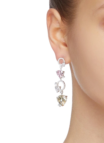 Shop Anabela Chan 'cupid Heart' Diamond Gemstone Drop Earrings