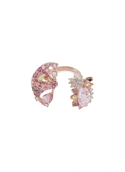 Shop Anabela Chan 'grapefruit Slice' Diamond Gemstone Cutout Open Ring