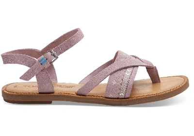Shop Toms Burnished Lilac Suede With Embroidered Strap Women's Lexie Sandals