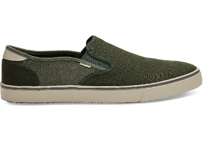 Shop Toms Black Forest And Lichen Green Heritage Canvas Mens Baja Slip-ons Topanga Collection Shoes