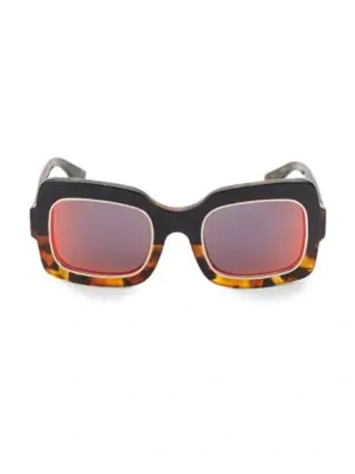 Shop Dax Gabler 51mm Two-tone Square Sunglasses In Two Tone Tortoise