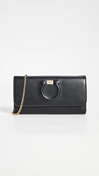 Shop Ferragamo Gancio City Mini Bag In Nero