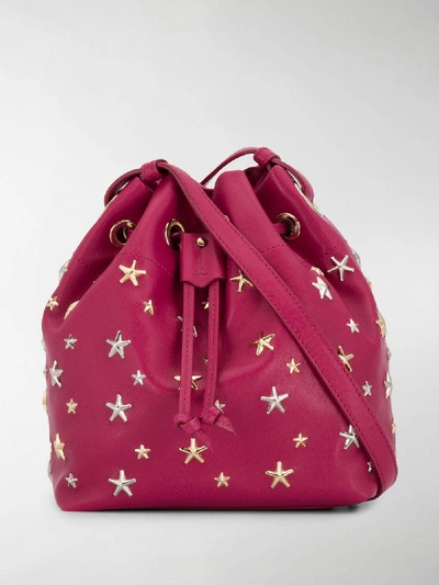 Shop Jimmy Choo Juno Bucket Bag In Pink