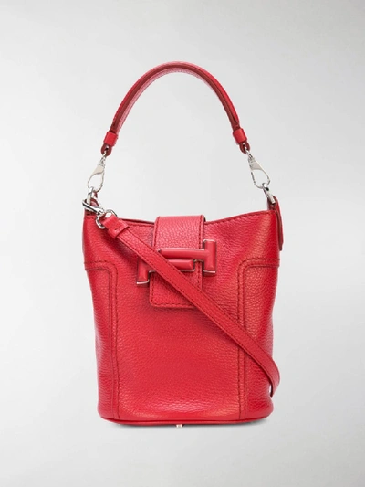 Shop Tod's Bucket Tote Bag In Red