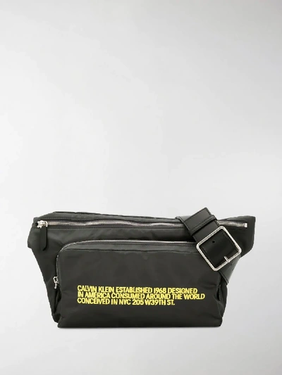 Shop Calvin Klein 205w39nyc Embroidered Belt Bag In Grey