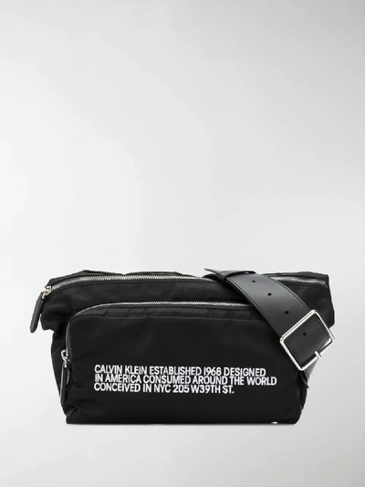 Shop Calvin Klein 205w39nyc Branded Belt Bag In Black