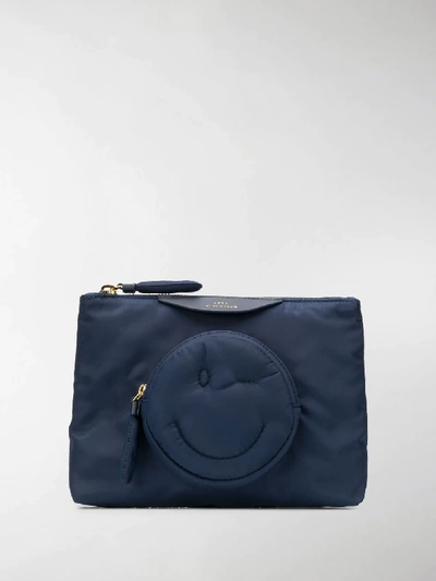 Shop Anya Hindmarch Chubby Wink Clutch Bag In Blue