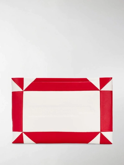Shop Calvin Klein 205w39nyc Logo-embossed Geometric Clutch In White