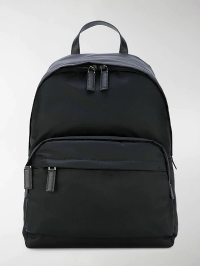 Shop Prada Logo Backpack In Black