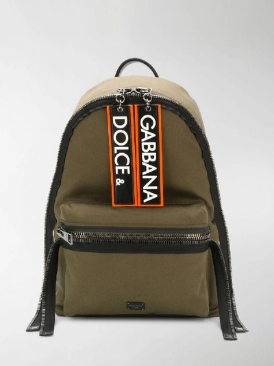 Shop Dolce & Gabbana Vulcano Backpack In Green