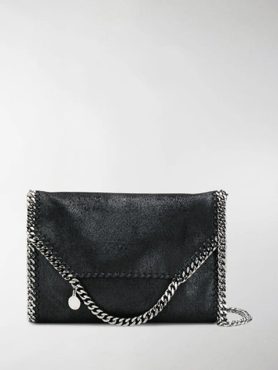Shop Stella Mccartney Black Falabella Big Chain Trim Shoulder Bag