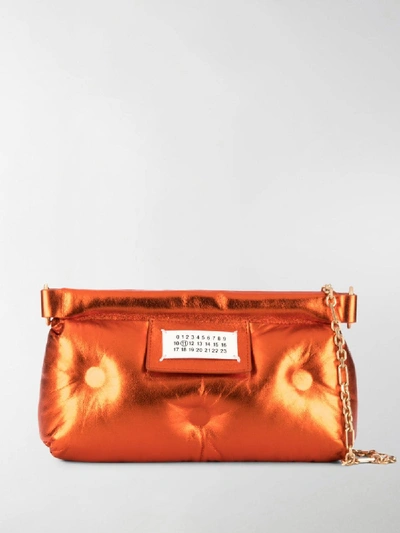 Shop Maison Margiela Red Carpet Metallic Bag In Orange