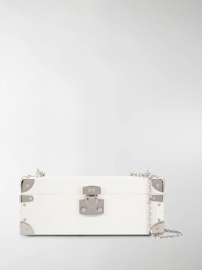 Shop Luis Negri Large Bauletto Clutch In White
