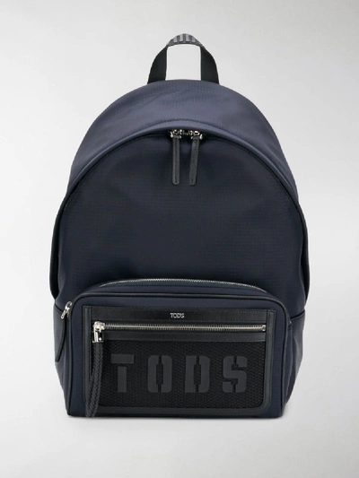 Shop Tod's Large Backpack In Blue