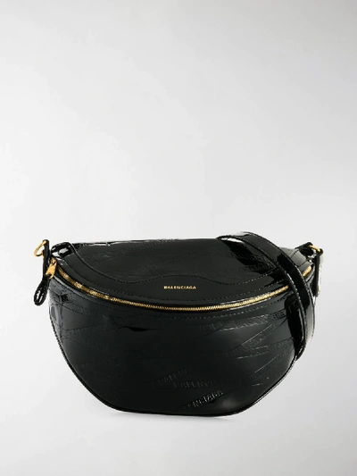 Shop Balenciaga Embellished Belt Bag In Black