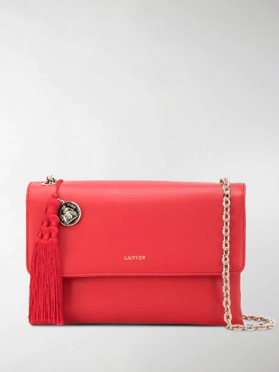 Shop Lanvin Small Sugar Corssbody Bag In Red
