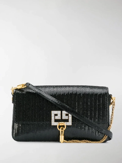 Shop Givenchy Snakeskin Effect Charm Bag In Black