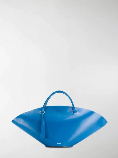 Shop Jil Sander Sombrero Large Tote Bag In Blue