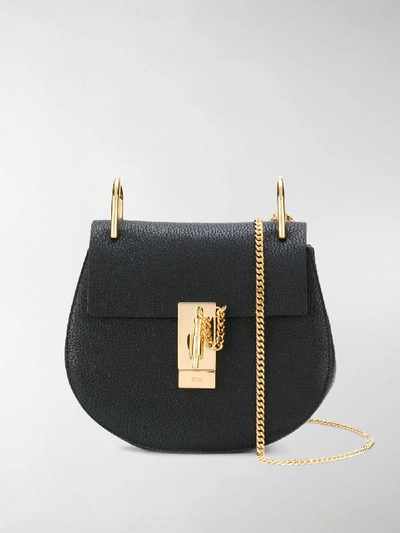 Shop Chloé Mini Drew Shoulder Bag In Black