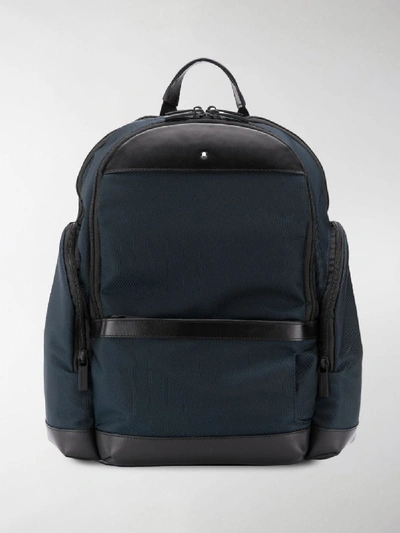 Shop Montblanc Nightflight Medium Backpack In Blue