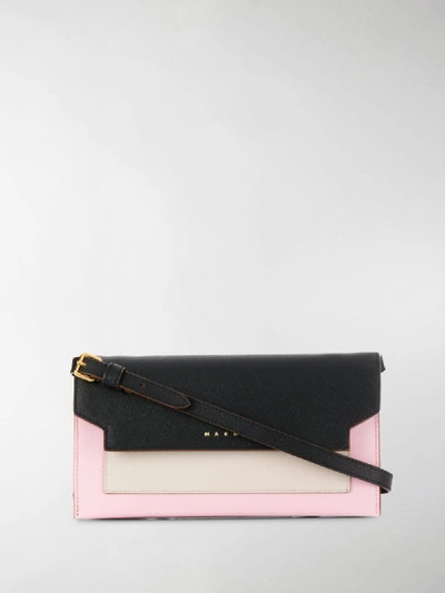 Shop Marni Trunk Gusset Wallet In Pink