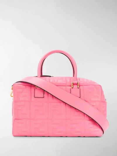 Shop Fendi Boston Small Tote Bag In Pink