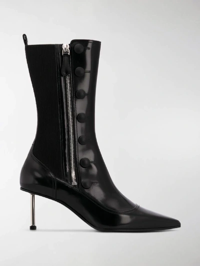 Shop Alexander Mcqueen Pointed Stiletto Boots In Black