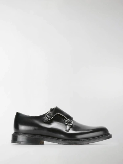 Shop Church's Spazzolato Double Monk Shoes In Black