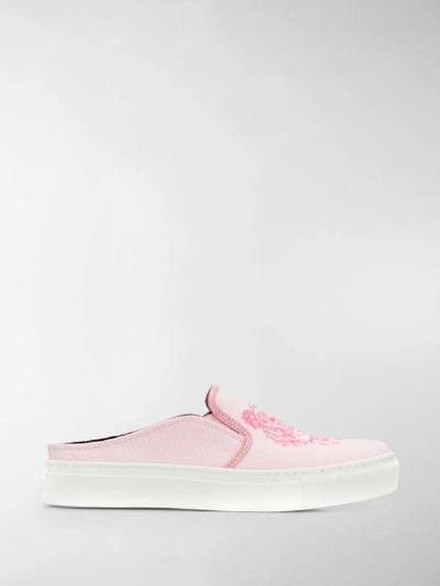 Shop Kenzo Tiger Slip-on Sneakers In Pink