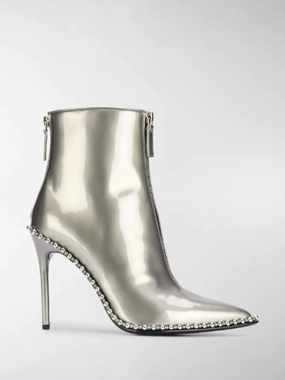 Shop Alexander Wang Eri Ankle Boots In Grey