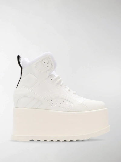 Shop Stella Mccartney Hi-top Platform Sneakers In White