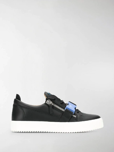 Shop Giuseppe Zanotti Side Zip Sneakers In Black