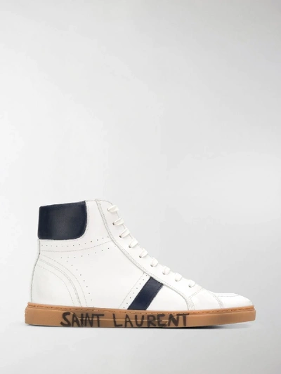 Shop Saint Laurent Joe Hi-tops In White