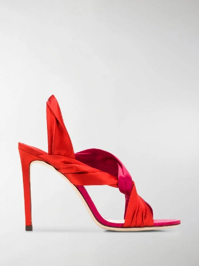 Shop Jimmy Choo Lalia 100 Sandals In Red