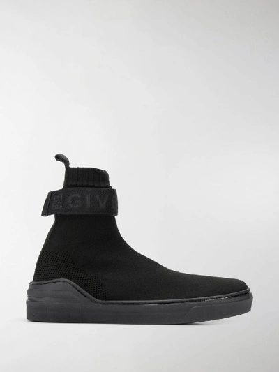 Shop Givenchy 4g Sock Sneakers In Black