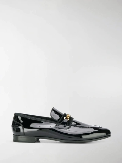 Shop Tom Ford Chain Embellished Loafers In Black