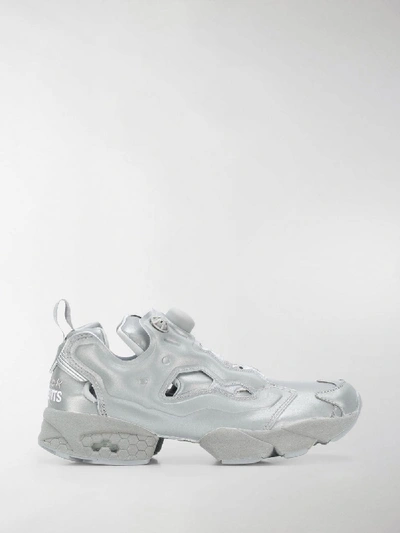 Shop Vetements Instapump Sneakers In Grey