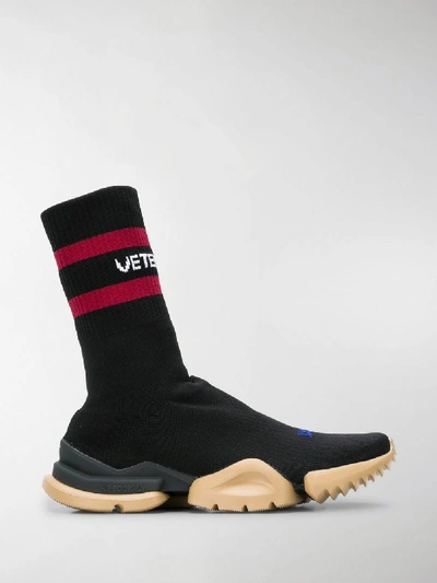 Shop Vetements X Reebok High Socks Sneakers In Black