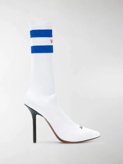 Shop Vetements Sock-style Boots In White