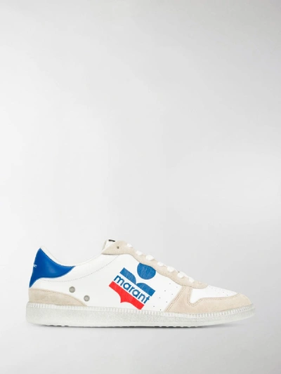 Shop Isabel Marant Logo Sneakers In White