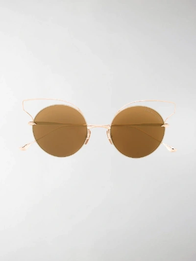 Shop Dita Eyewear Believer Sunglasses In Metallic