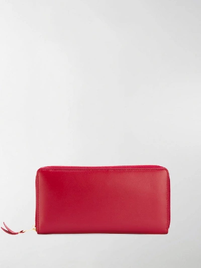 Shop Comme Des Garçons Zip Around Wallet In Red