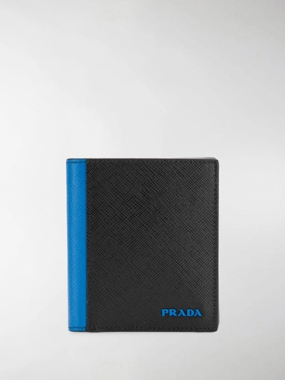 Shop Prada Saffiano Active Wallet In Black