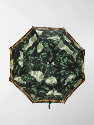 Shop Alexander Mcqueen Skull Handle Umbrella In Green