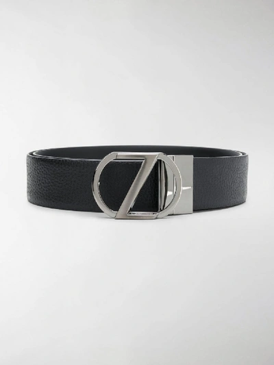 Shop Z Zegna Buckle Belt In Black