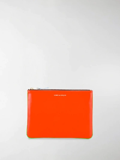 Shop Comme Des Garçons Super Fluo Classic Wallet In Orange