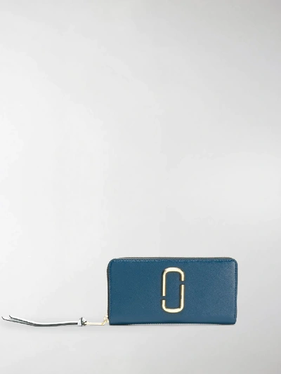 Shop Marc Jacobs Double J Wallet In Blue