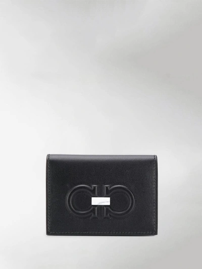 Shop Ferragamo Gancini Cardholder In Black