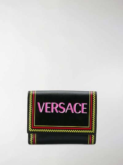 Shop Versace 90s Vintage Logo Wallet In Black