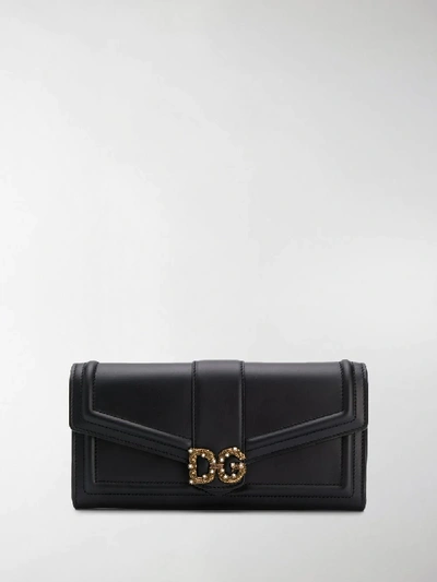 Shop Dolce & Gabbana Dg Love Continental Wallet In Black